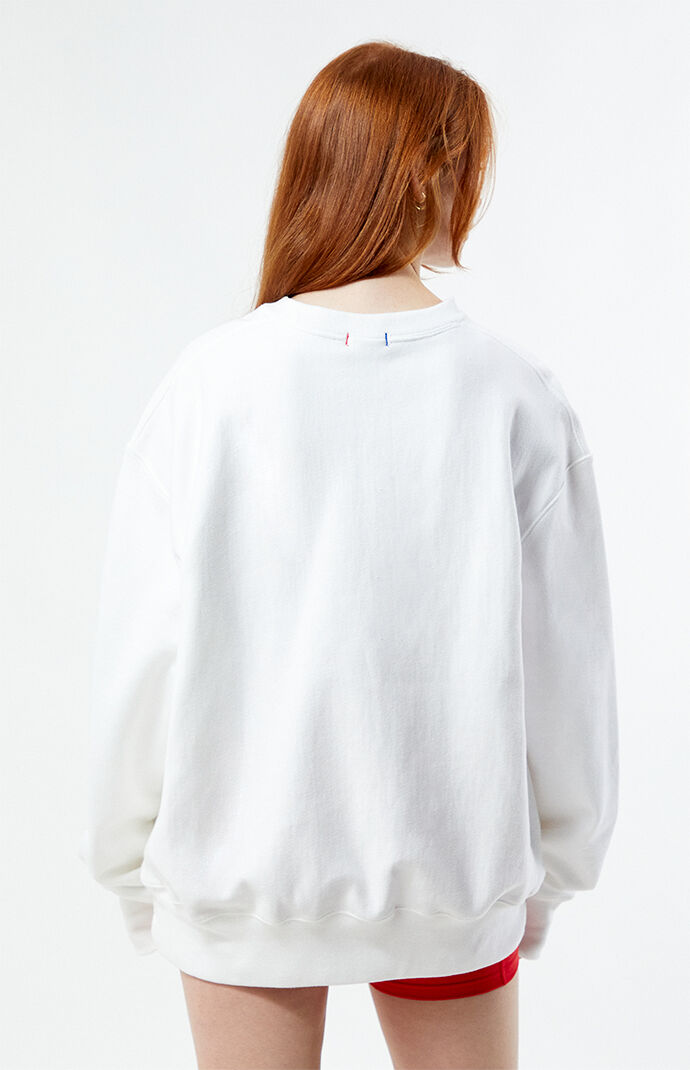 Women s x Rose Bowl Wisconsin Champion Crew Neck Sweatshirt in White Size Xs