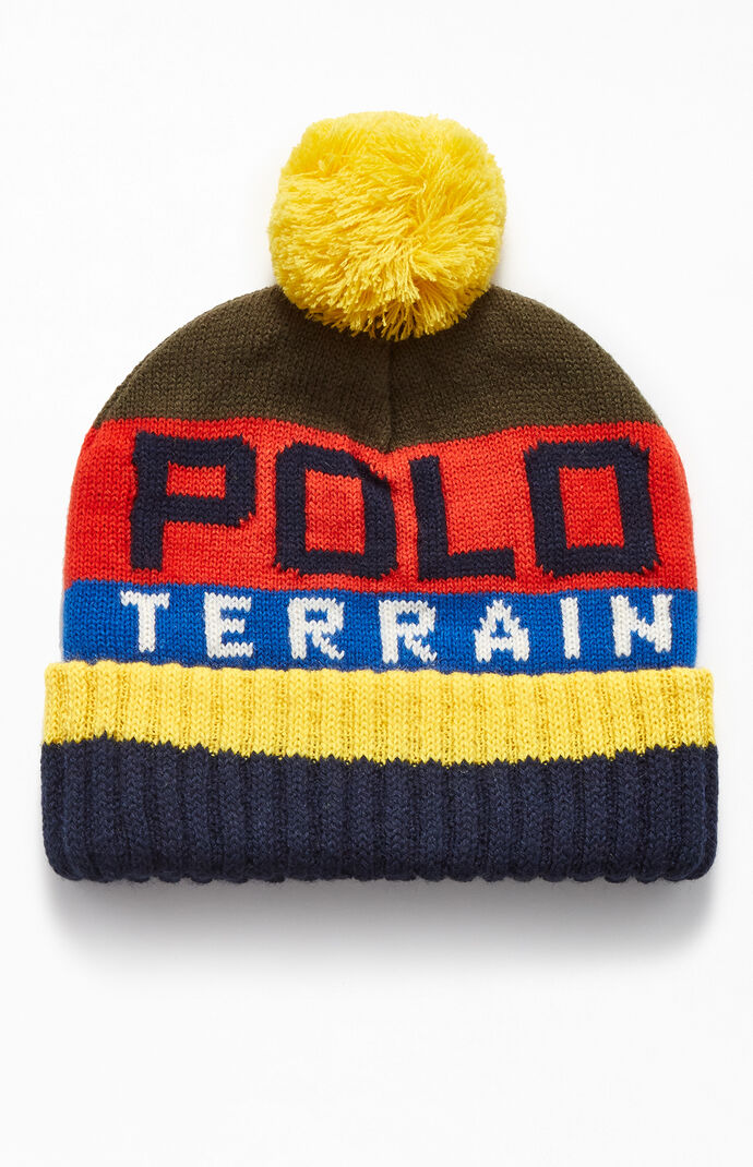 Polo Ralph Lauren Terrain Striped Pom Beanie Pacsun