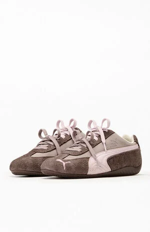 Women's Brown Speedcat Brushed Luxe Sneakers image number 2