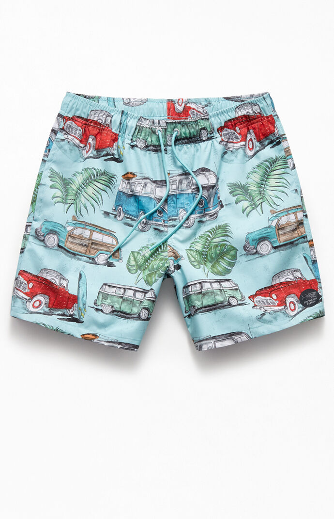 Classic Cars 17" Swim Trunks