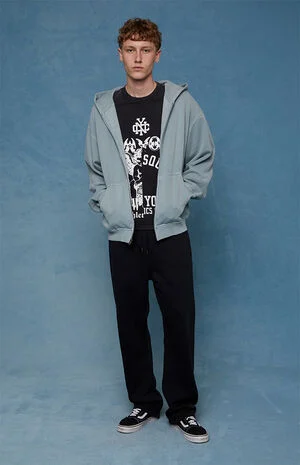 Black Straight Leg Sweatpants image number 1
