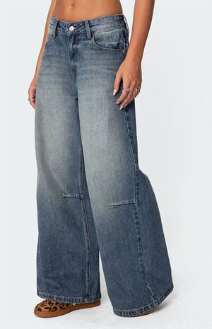 Skater Girl Washed Low Rise Jeans image number 4