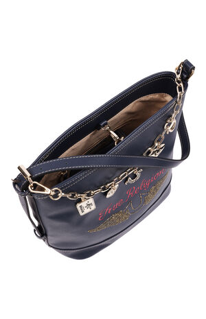 Chain Moto Faux Leather Bucket Bag image number 5