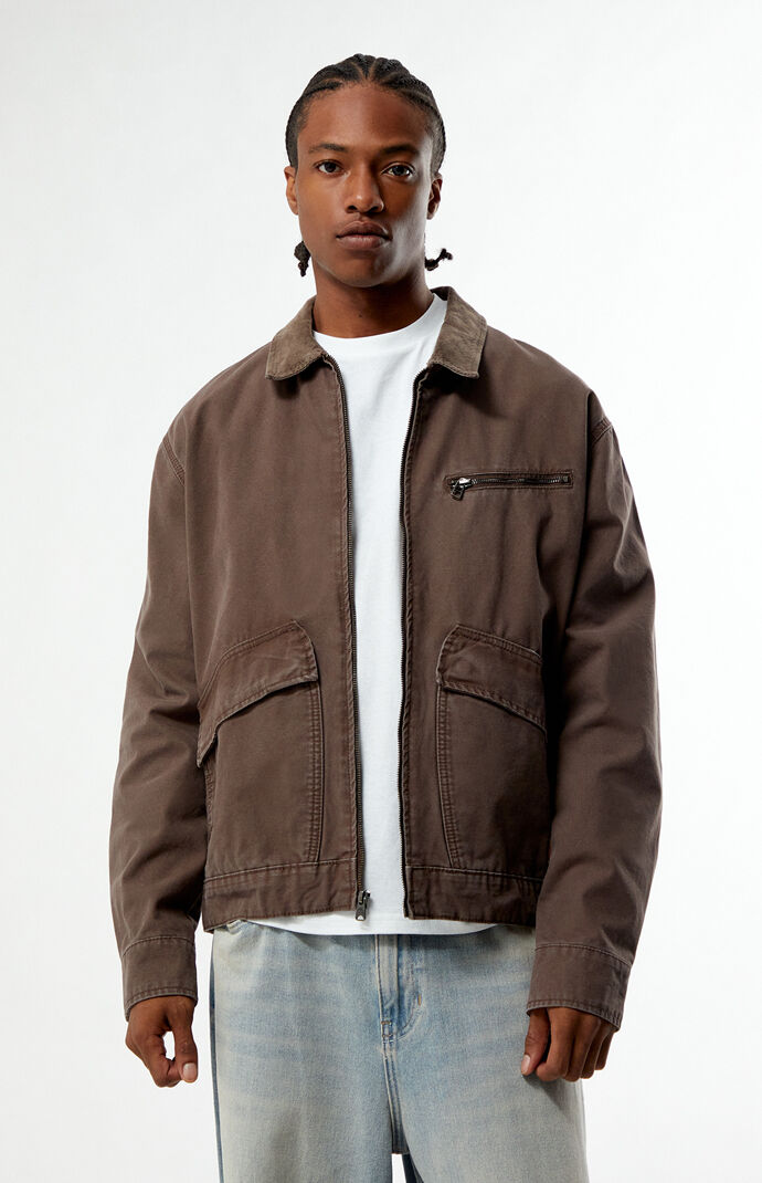 Timberland Brown Washed Canvas Jacket | Pacsun