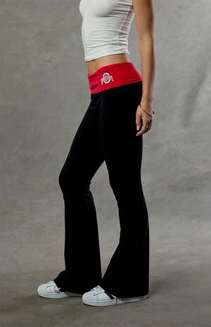 Ohio State Fold-Over Flare Yoga Pants image number 2