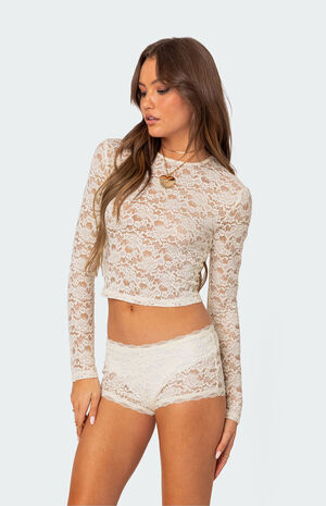 Estella Sheer Lace Top image number 3
