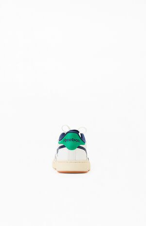 Kids White & Green Club C Revenge Shoes image number 3