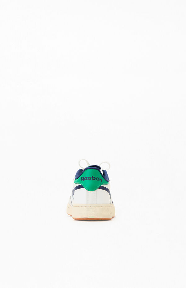 Reebok Kids White & Green Club C Revenge Shoes