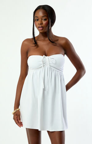 Sara Knit Strapless Babydoll Mini Dress image number 3