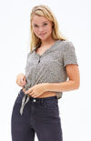 Tie Front Button-Down Top Tie Front Button-Down Top image number null