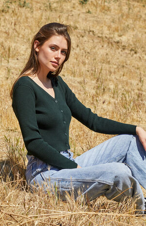 Green Shannon Cardigan image number 2