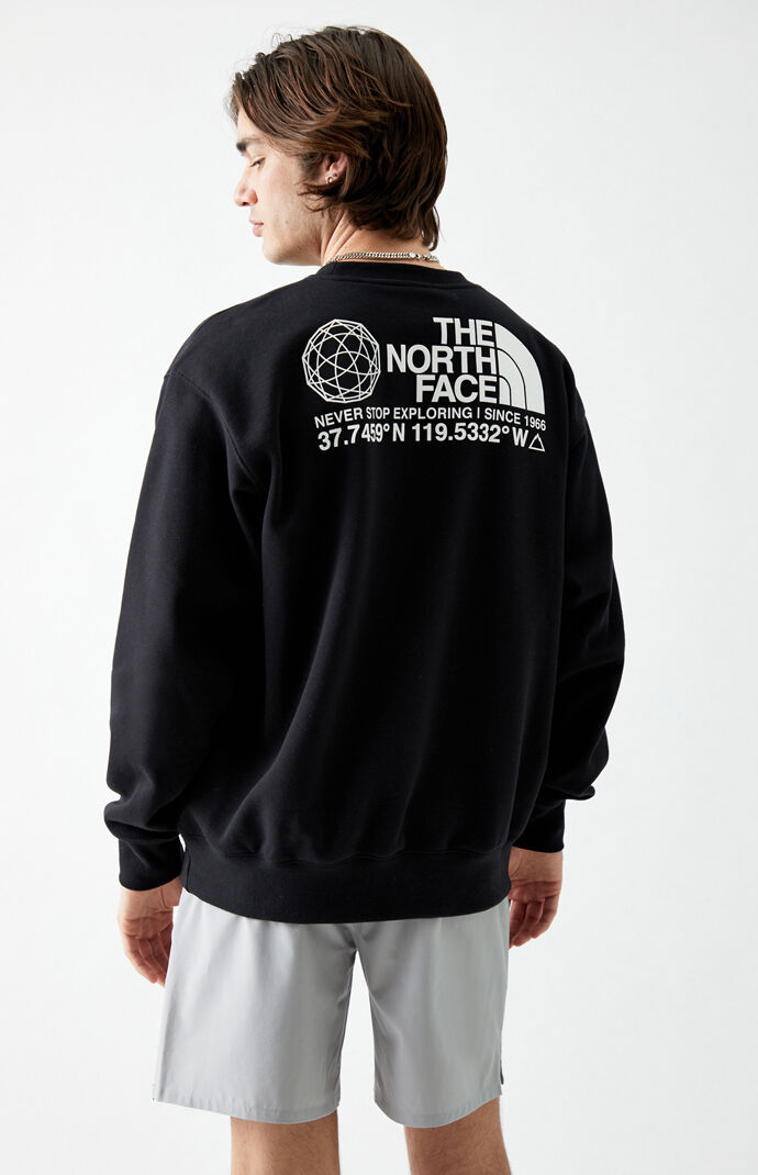 Black Coordinates Crew Neck Sweatshirt