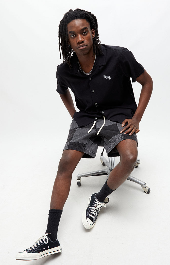 PacSun Jason Denim Patchwork Volley 