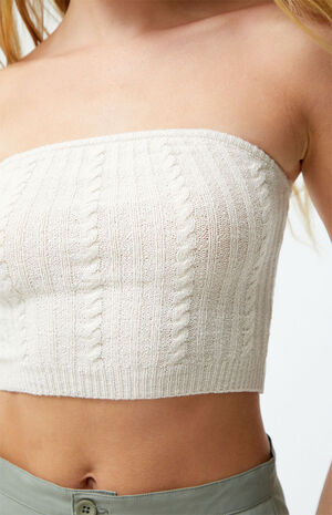 Cable Knit Tube Top image number 3