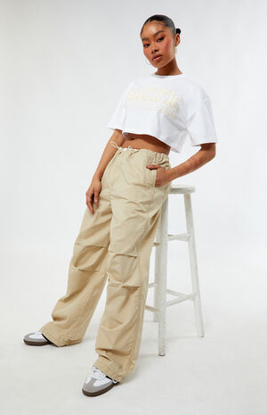Khaki Parachute Pants image number 1