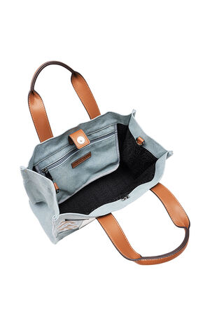 Andy Denim Multi Patch Medium Tote Bag image number 7