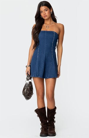 Fara Strapless Denim Mini Dress