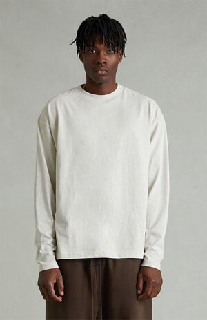 Heather Oatmeal Classic Long Sleeve T-Shirt image number 2