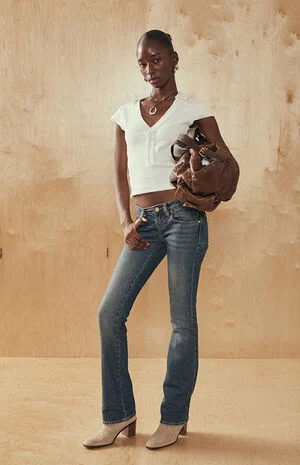 The Kitty Low Rise Slim Bootcut Jeans image number 1