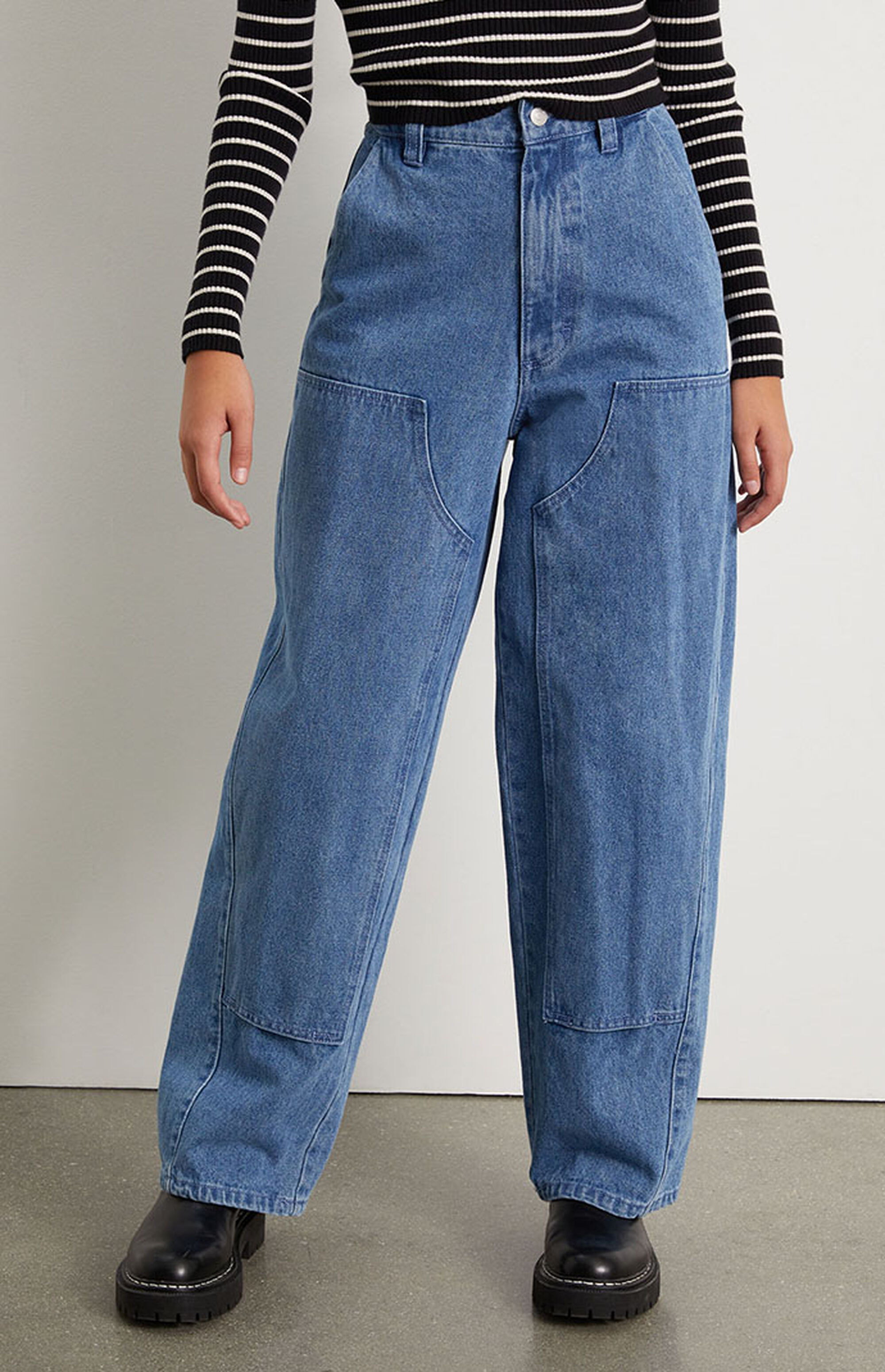 Obey Medium Blue Leah Baggy Jeans PacSun