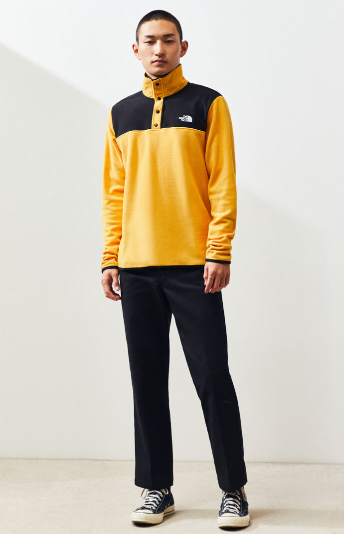 Yellow Glacier Snap-Neck Pullover