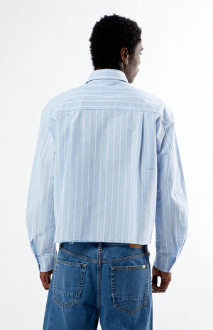 Mustang Button Down Long Sleeve Cropped Shirt image number 4