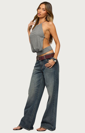 Damarey Chain Backless Halter Top image number 4