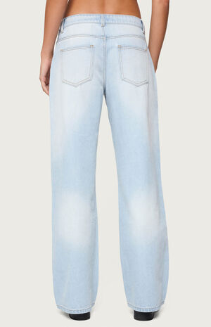 Magda Low Rise Acid Wash Jeans image number 3