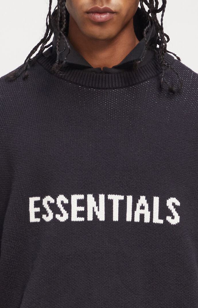 Fear of god hot sale essentials knit sweater black