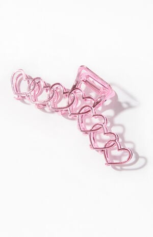 Hearts Metal Hair Claw Clip image number 1