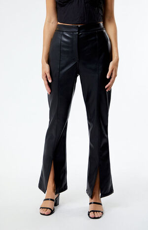 Faux Leather Split Pants image number 2