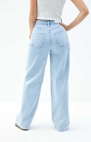Cali Light Indigo Ripped Baggy Boyfriend Jeans image number 4