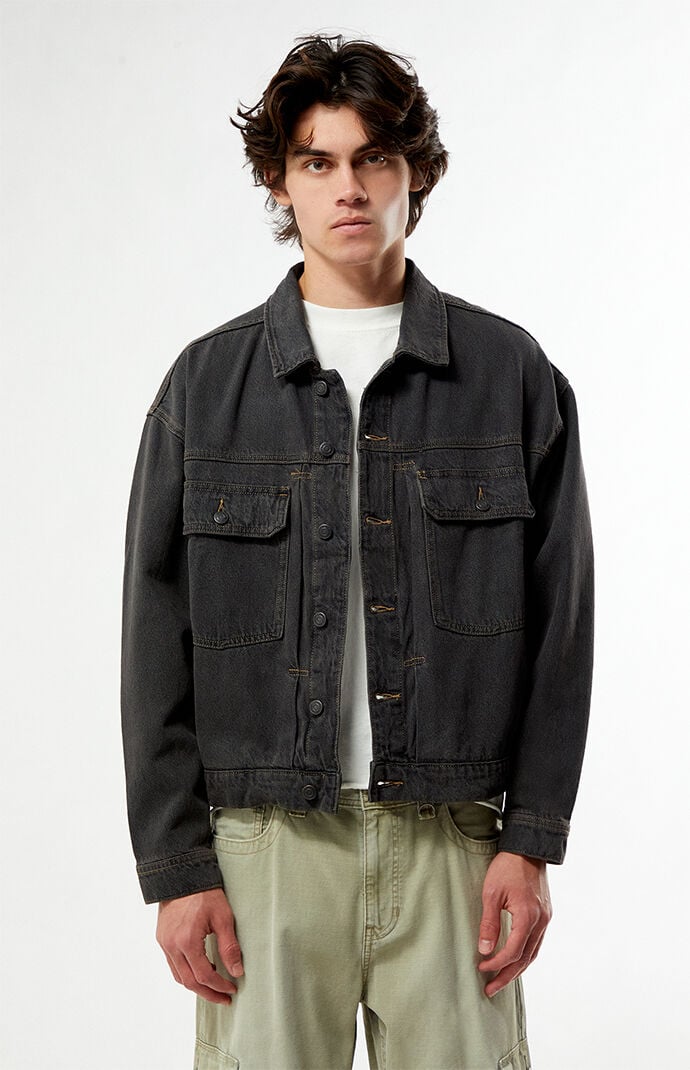 Pacsun Mason Washed Black Denim Jacket