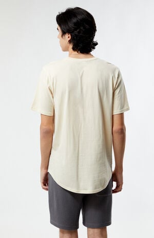 Cream Basic Scallop T-Shirt image number 3