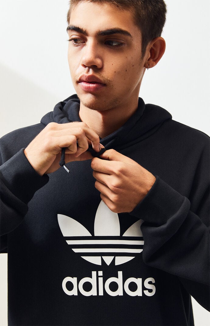 Trefoil Black Pullover Hoodie