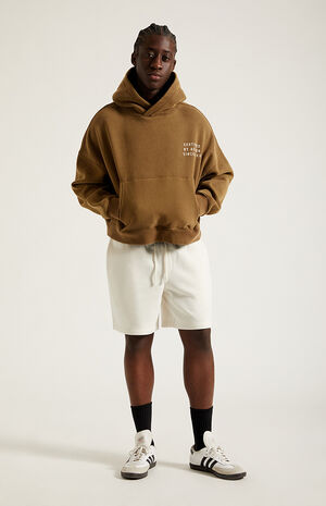 Fleece Cream Sweat Shorts image number 7