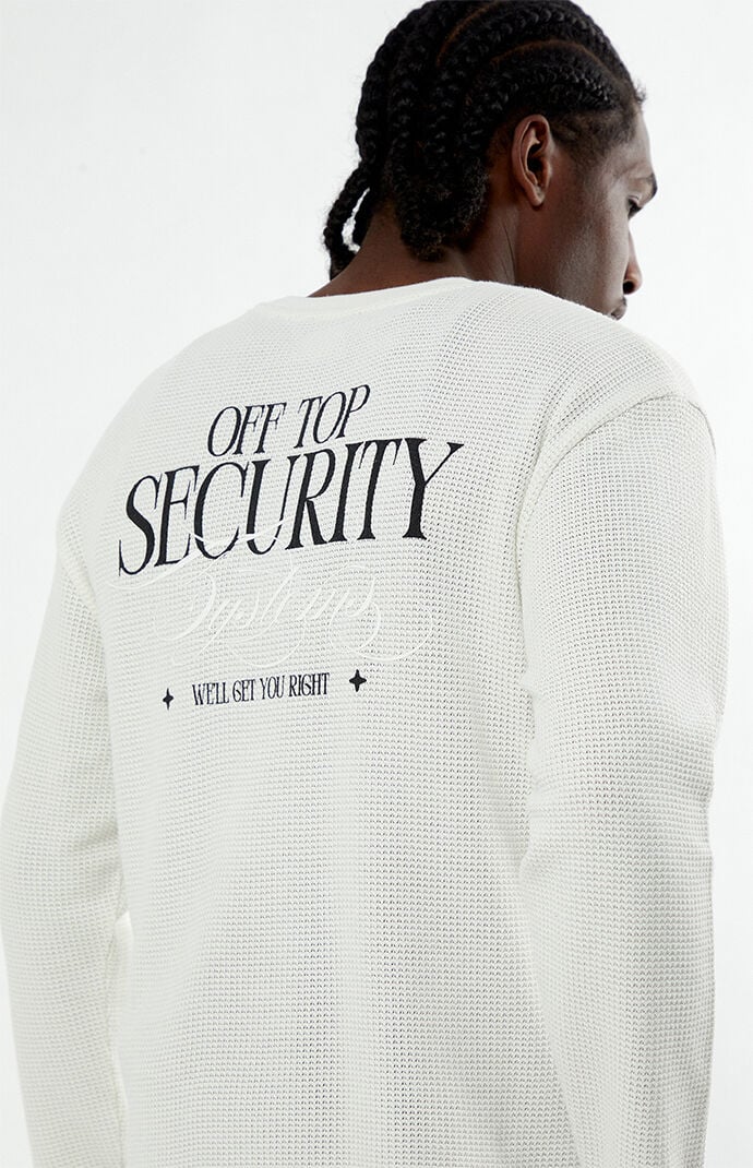 Pacsun Off Top Waffle Knit Long Sleeve Shirt