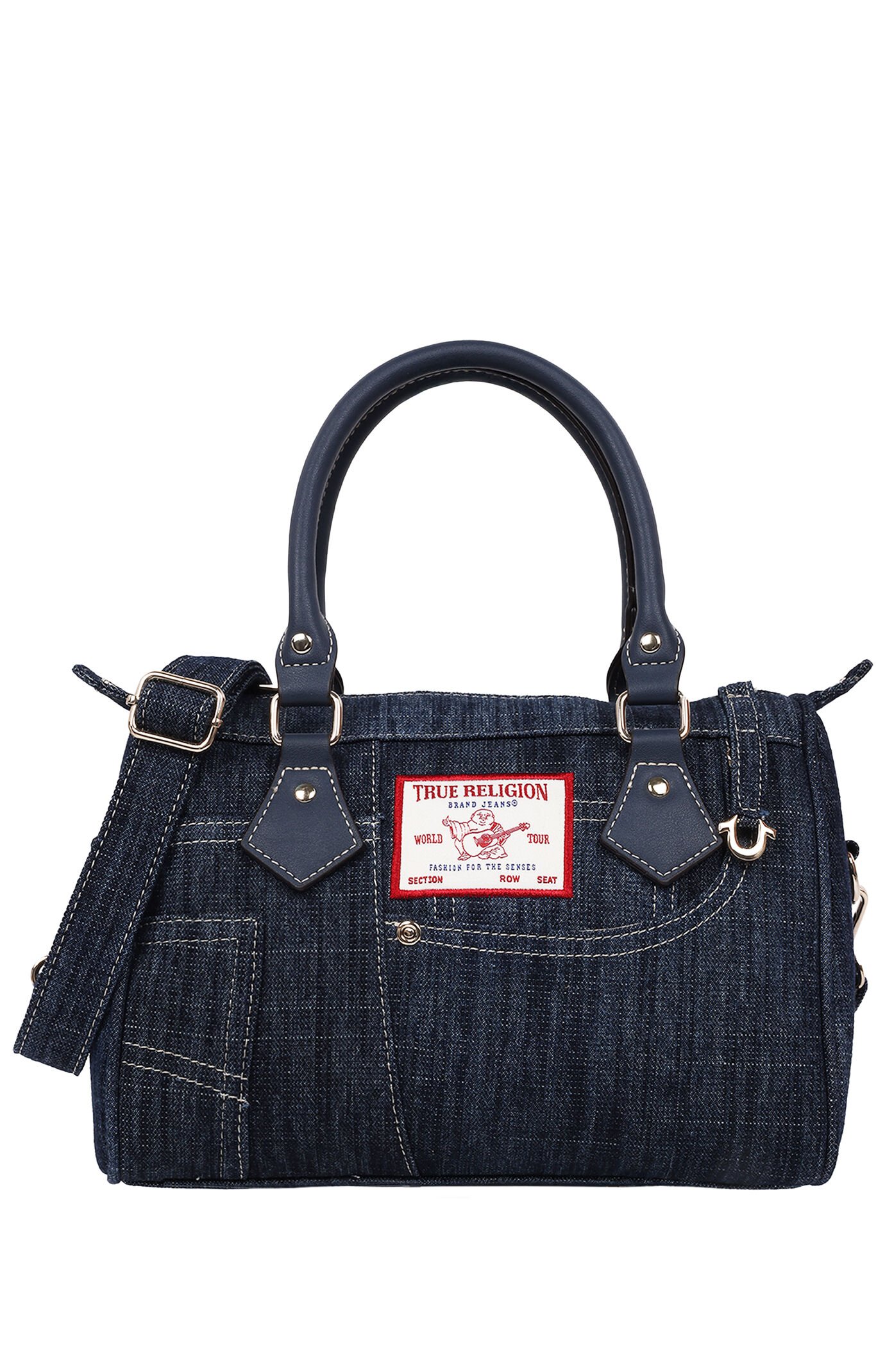 True Religion Dark Denim Heritage Satchel Bag
