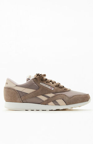 Women's Taupe Classic Nylon Sneakers image number 1