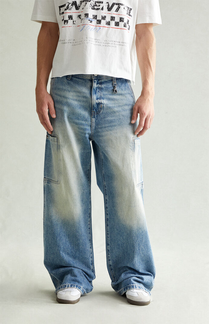Pacsun Blake Extreme Baggy Jeans Cargo Light Blue Tint | Pacsun