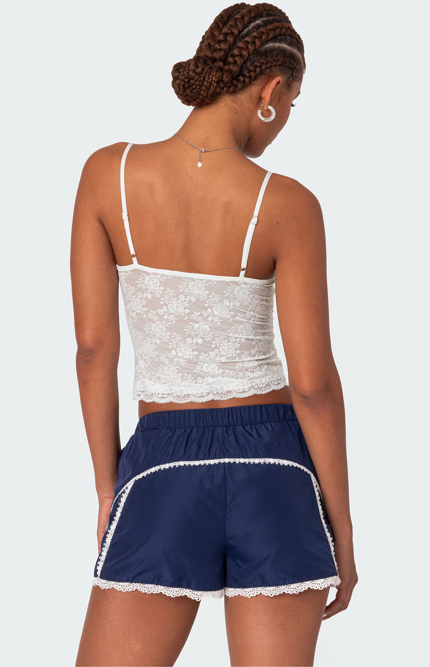 Edikted Cami Sheer Lace Tank Top | PacSun