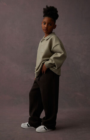 Off Black Knit Relaxed Sweatpants image number 2