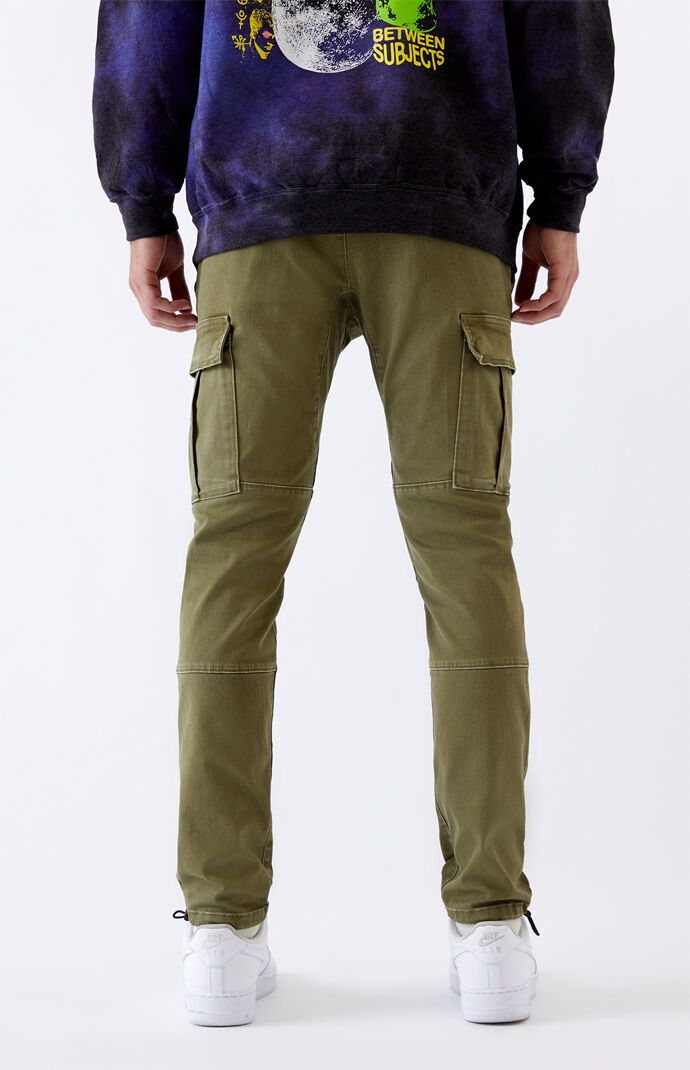 green cargo pants skinny