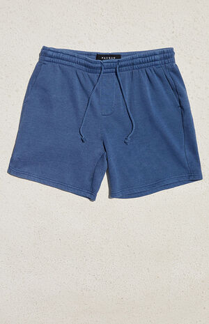 Navy Fleece Garment Dyed Sweat Shorts image number 1