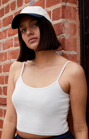 Off White Skylar Cropped Tank Top image number 1