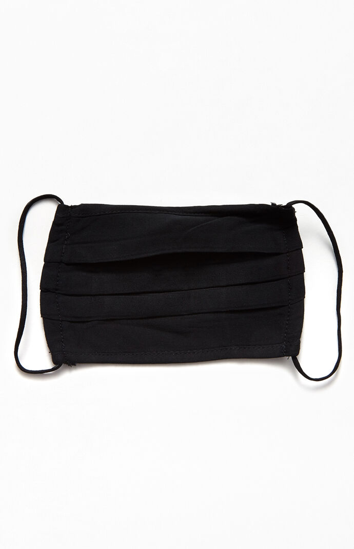 Solid Pleated Face Mask
