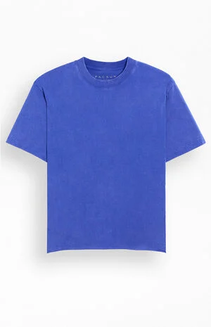 Blue Premium Cropped T-Shirt image number 1