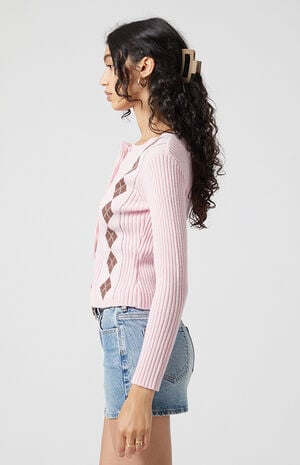 Argyle Knit Cardigan image number 4
