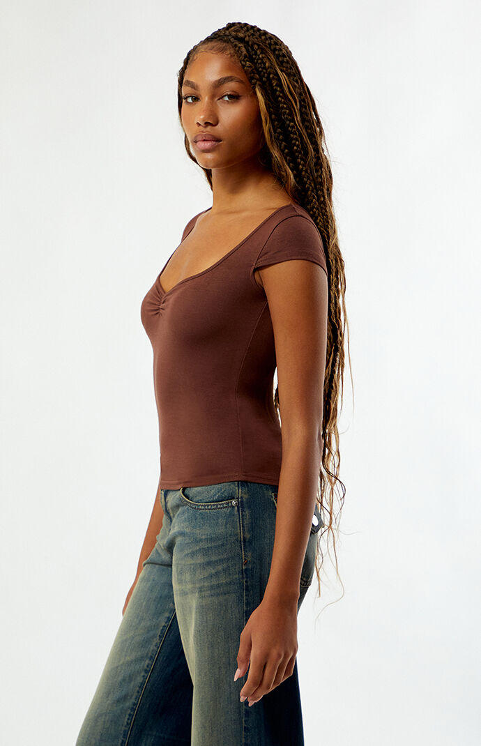 Your Favorite Eleanor Ruched V-Neck Top