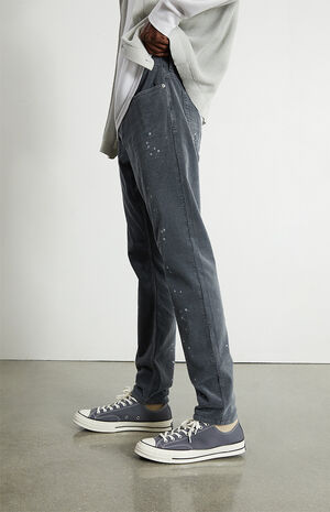 Gray Corduroy Skinny Comfort Stretch Pants image number 3